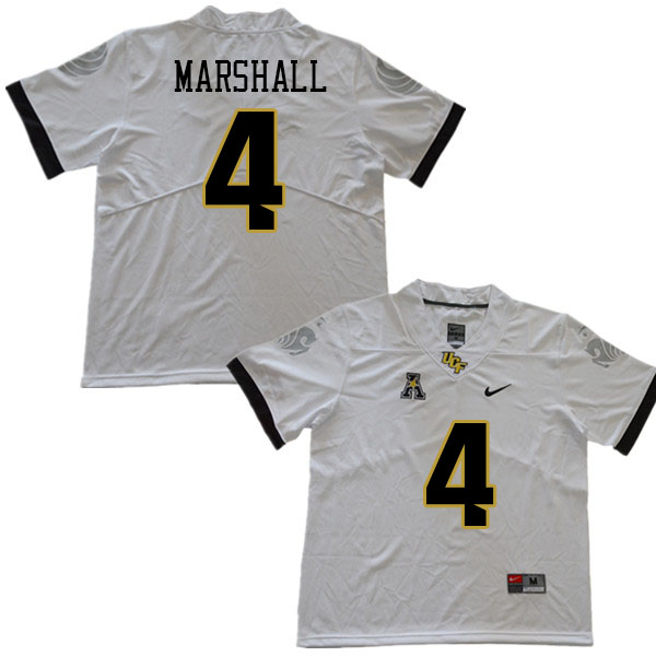 Youth #4 Braeden Marshall UCF Knights College Football Jerseys Stitched Sale-White